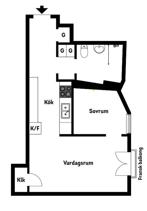 Bostadsrätt, Tobaksspinnargatan 4, Hornstull, Stockholm