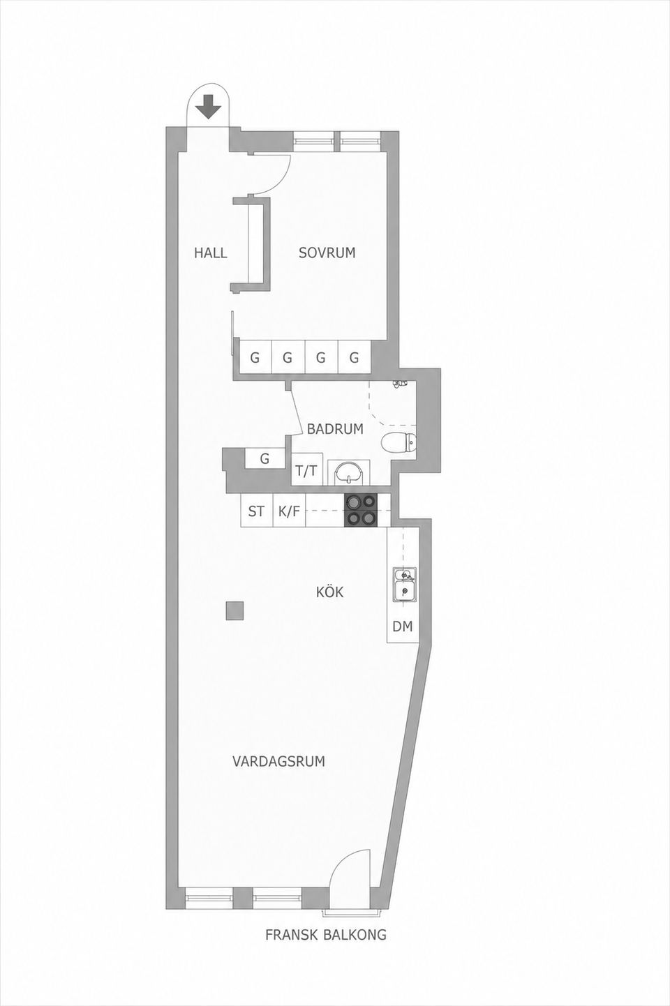 Bostadsrätt, Kronhusgatan 2E, Inom Vallgraven, Göteborg