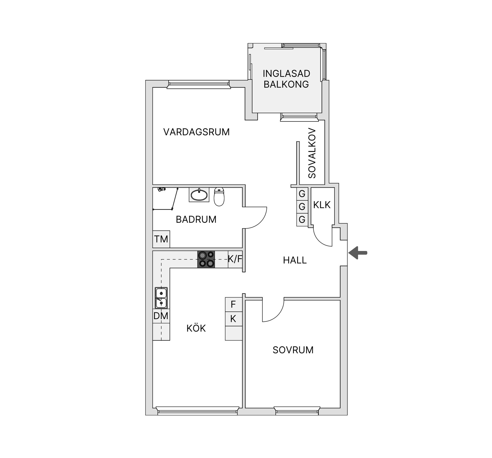 Bostadsrätt, Södra Torlandsgatan 27C, Blomängen/Tegelplan, Östersund