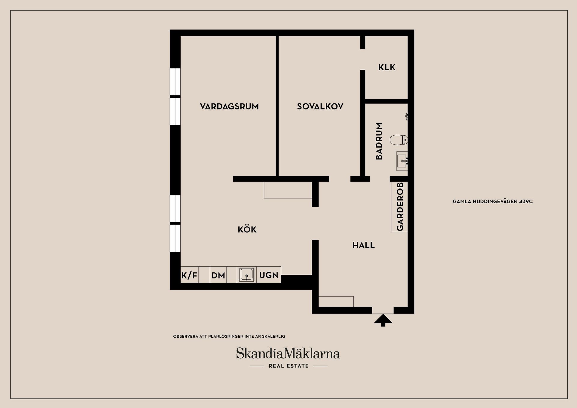 Bostadsrätt, Gamla Huddingevägen 439C, Örby, Stockholm