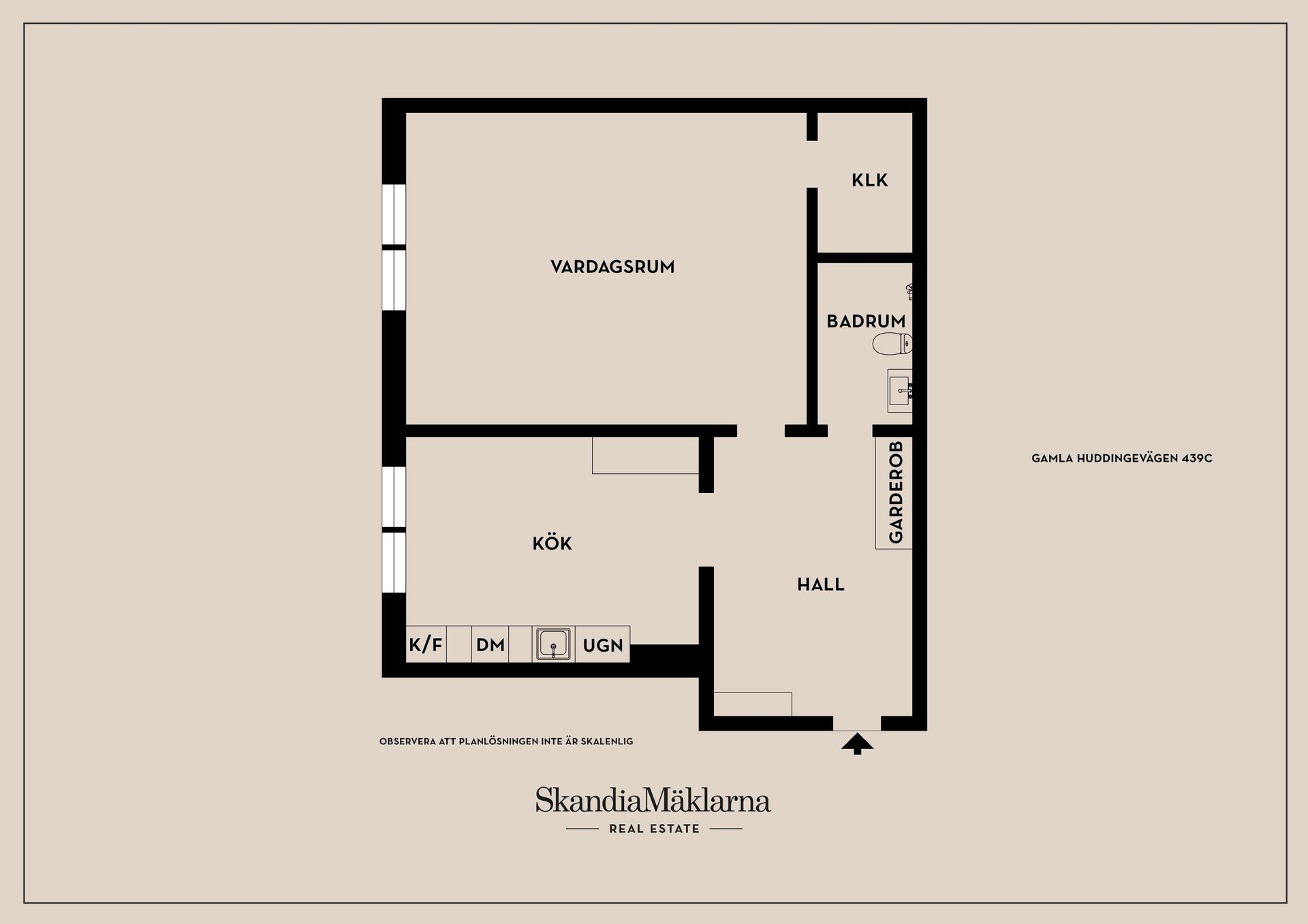 Bostadsrätt, Gamla Huddingevägen 439C, Örby, Stockholm