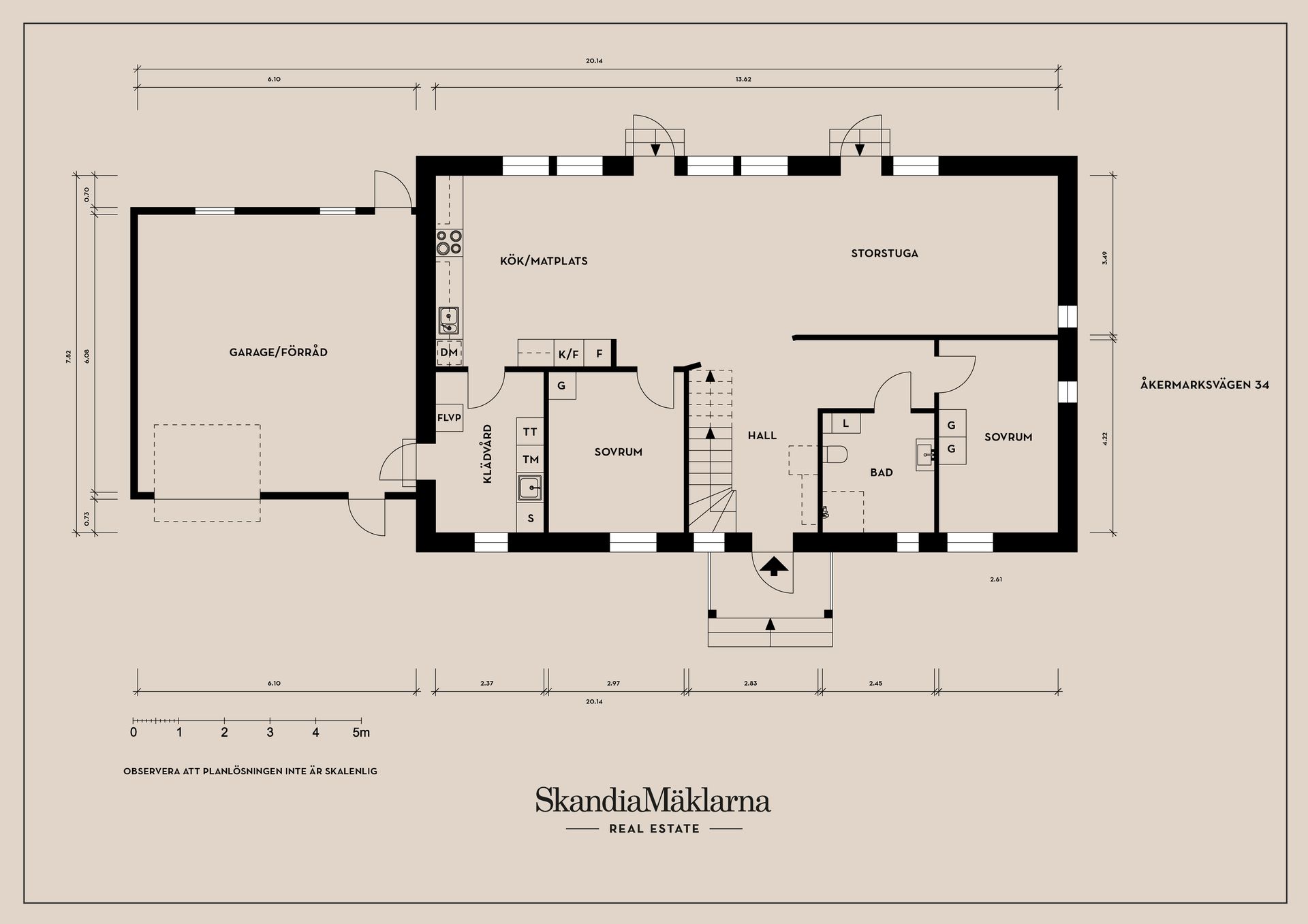 Villa, Åkermarksvägen 34, Edsgatan, Karlstad