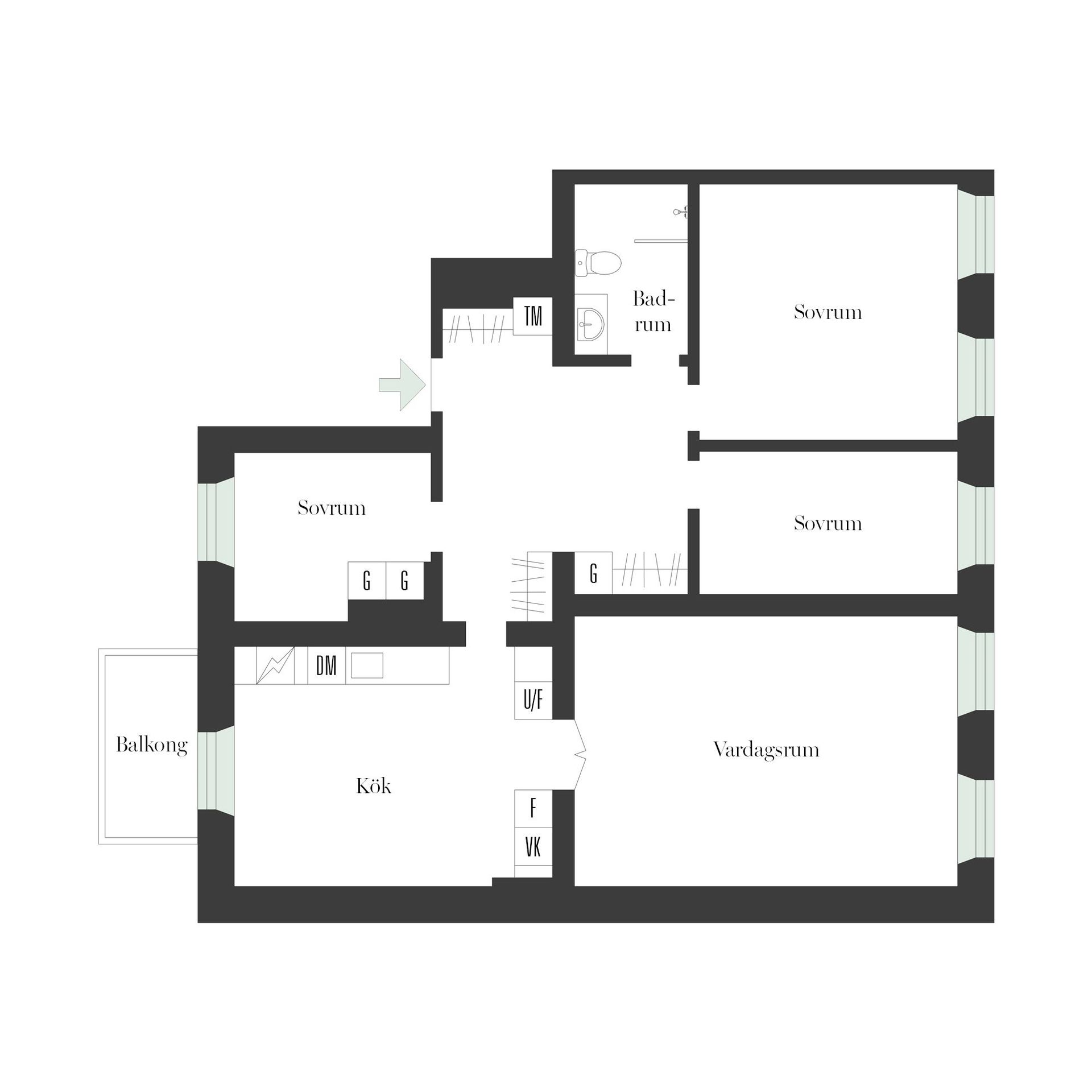 Bostadsrätt, Norrtullsgatan 43, 2 tr, Vasastan, Stockholm