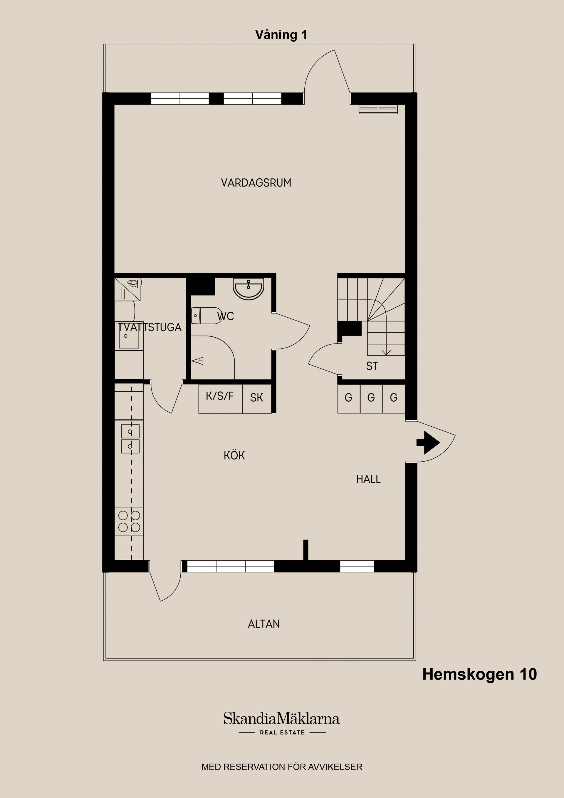Radhus, Hemskogen 10, Stensätra, Sandviken