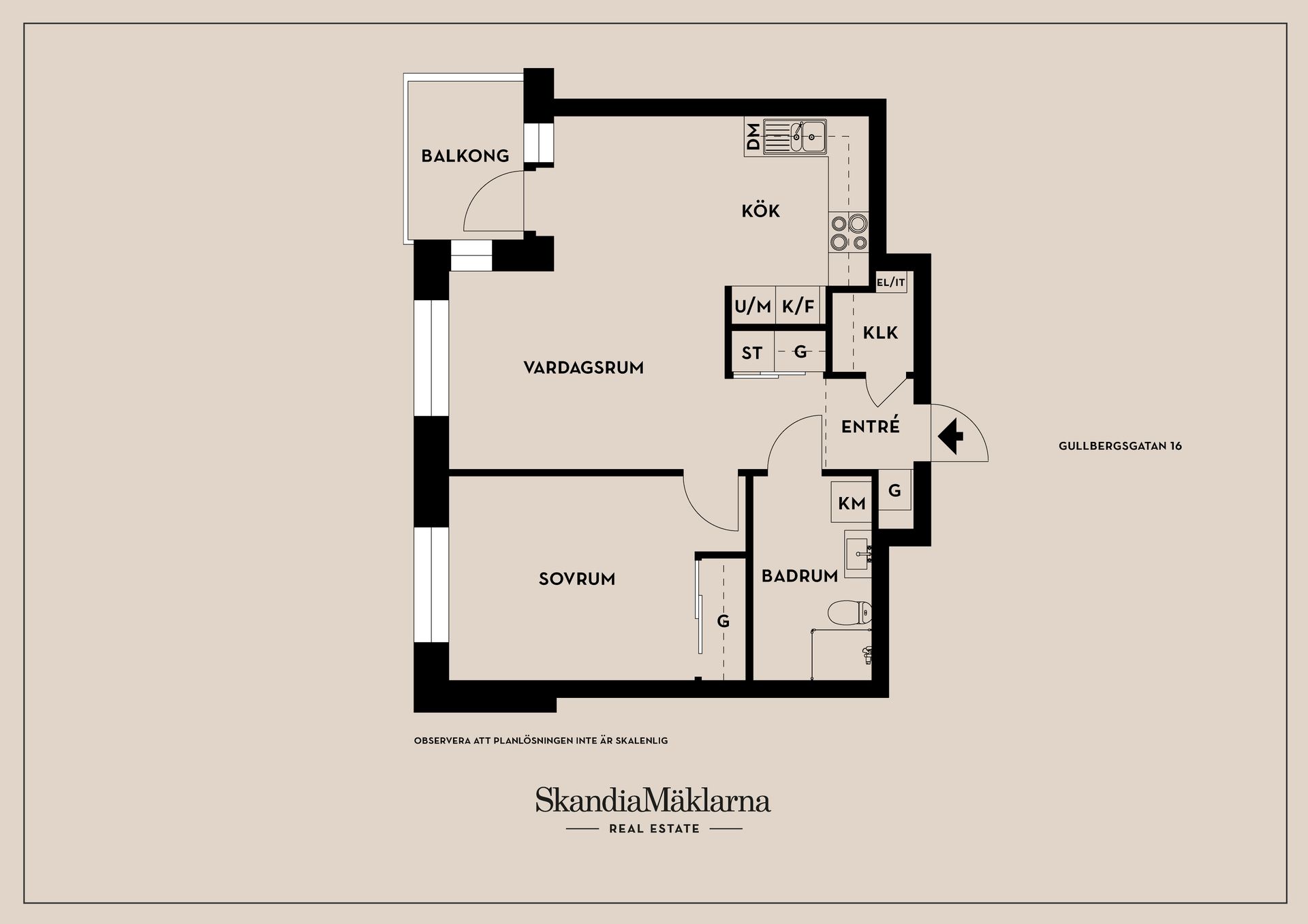 Bostadsrätt, Gullbergsgatan 16, Folkets Park/Valla, Linköping