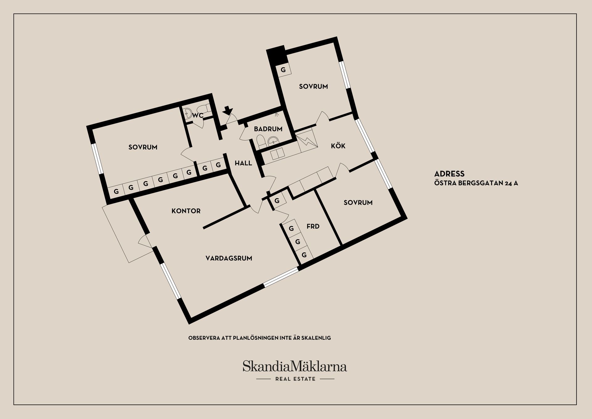 Bostadsrätt, Östra Bergsgatan 24A, Östra Bergen, Nyköping