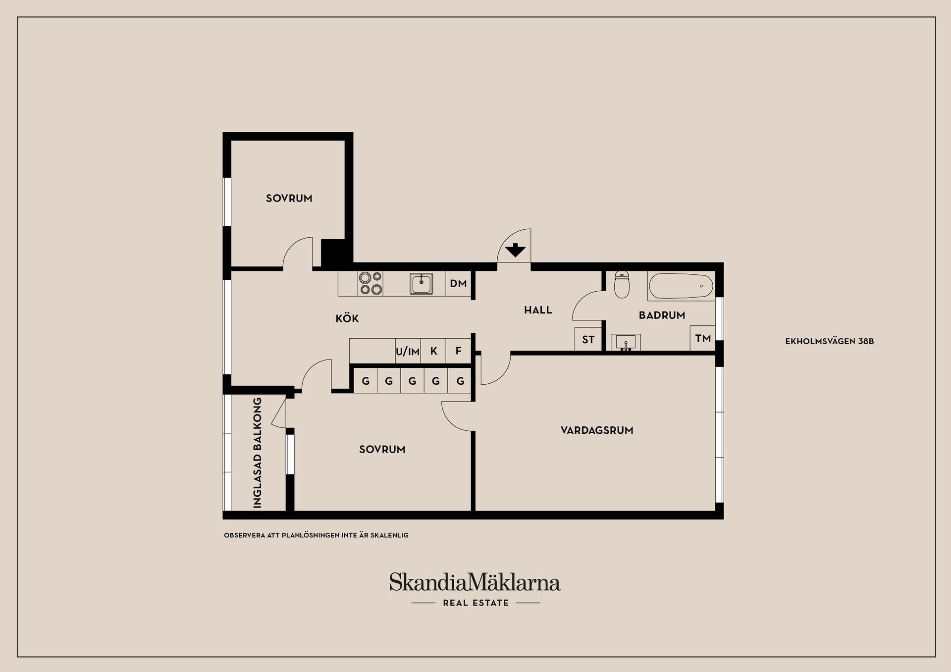 Bostadsrätt, Ekholmsvägen 38B, Ekholmen, Linköping