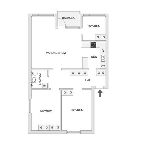 Bostadsrätt, Forshagagatan 36, 1tr, Farsta, Stockholm