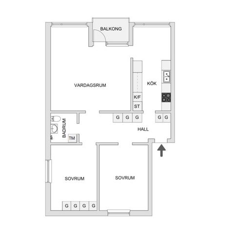 Bostadsrätt, Forshagagatan 36, 1tr, Farsta, Stockholm