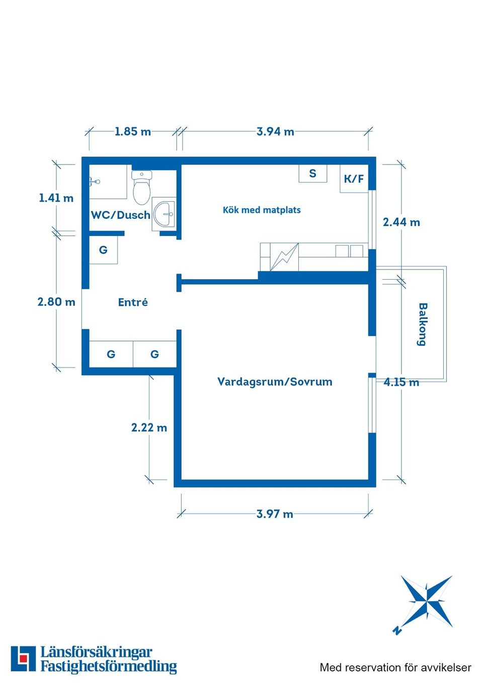 Bostadsrätt, Katarinas väg 4A, 3 vån med hiss, Centralt, Vadstena