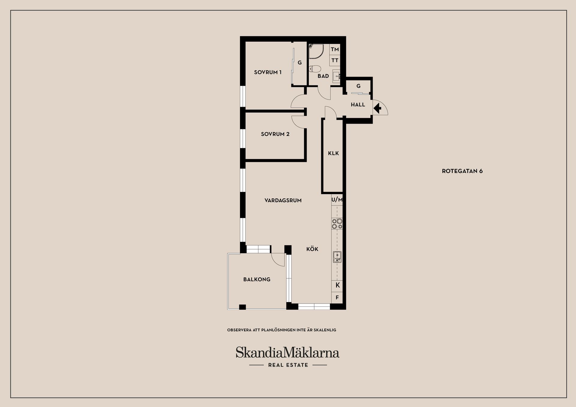 Bostadsrätt, Rotegatan 6, Södra Ekkällan, Linköping
