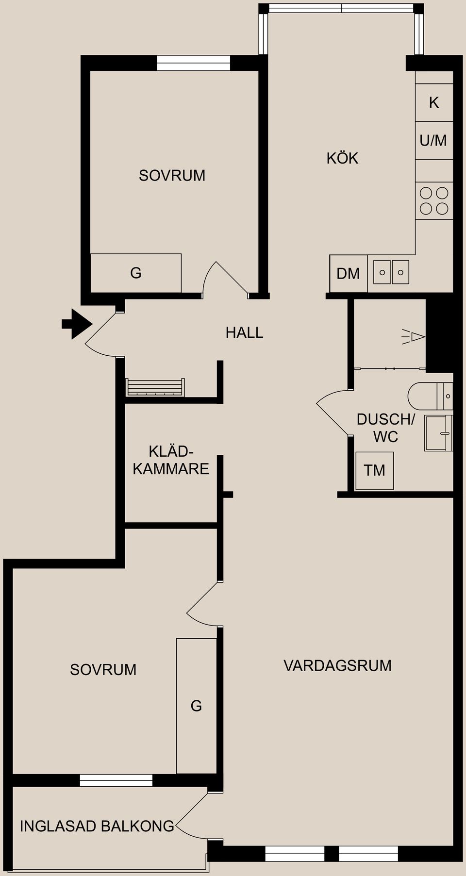 Bostadsrätt, Butgatan 16, Centralt, Norrköping