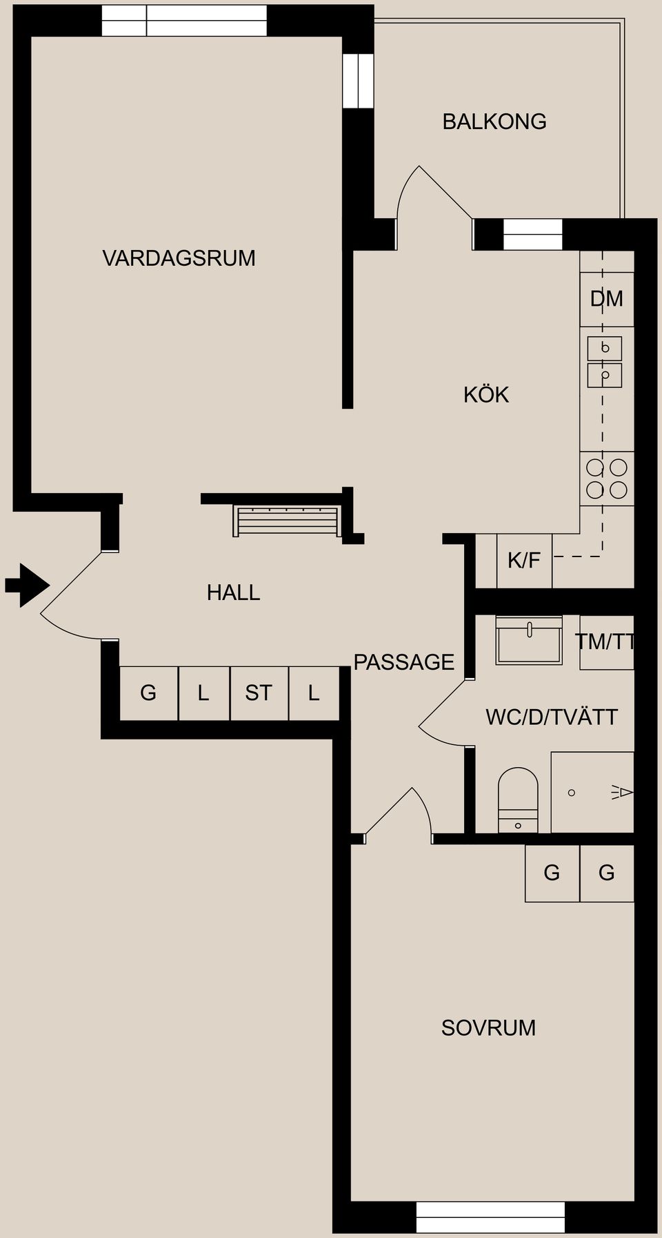 Bostadsrätt, Luntgatan 35, Centralt - Folkparken, Norrköping
