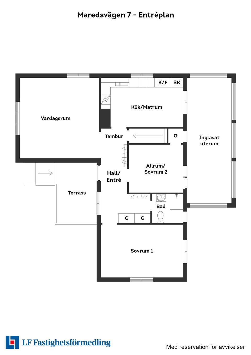 Villa, Maredsvägen 7, Oskarström, Halmstad