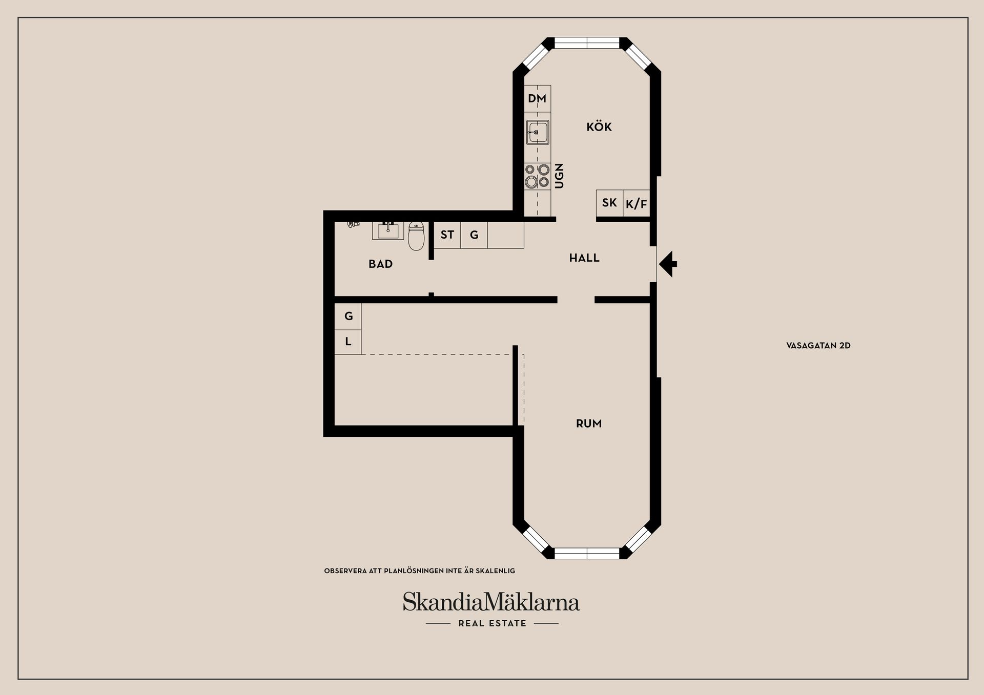 Bostadsrätt, Vasagatan 2D, Herrhagen, Karlstad
