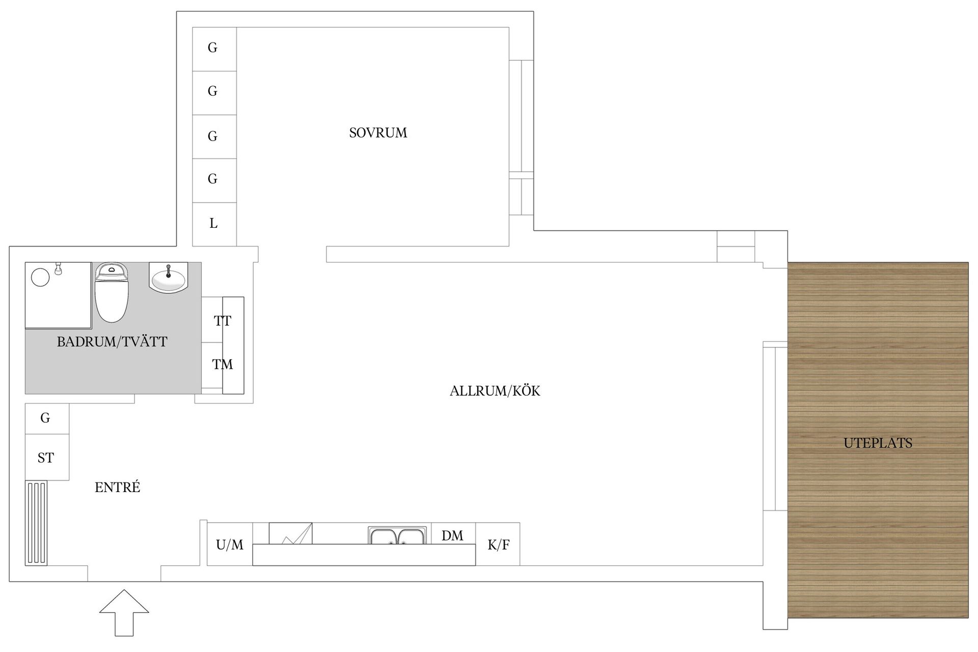 Bostadsrätt, Södra Järnvägsgatan 4L, Söder, Växjö