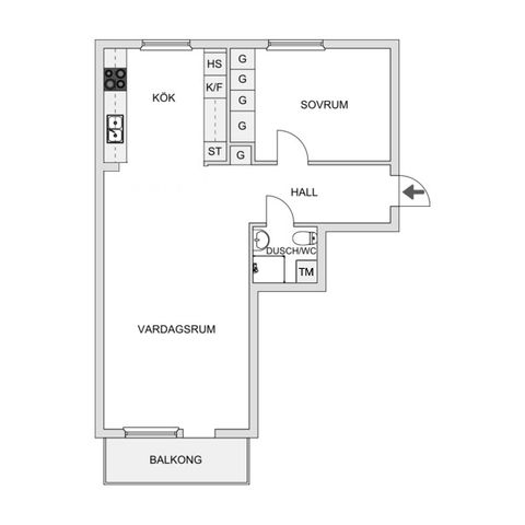 Bostadsrätt, Barnhemsgatan 42, Sjöbo, Borås