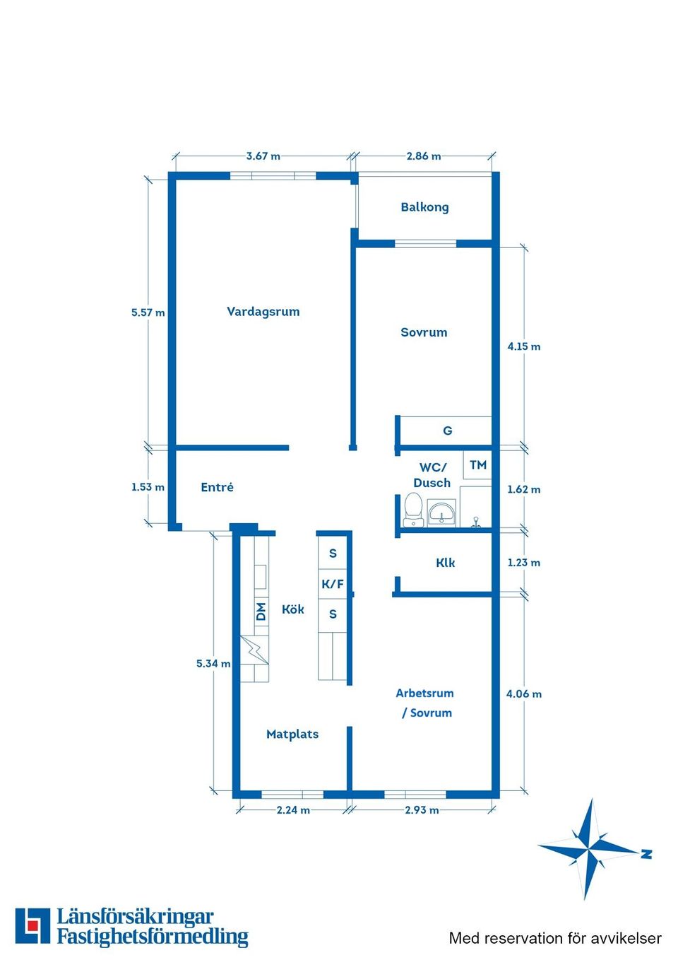 Bostadsrätt, Magnus Erikssons väg 8C, 2 vån, Centralt, Vadstena