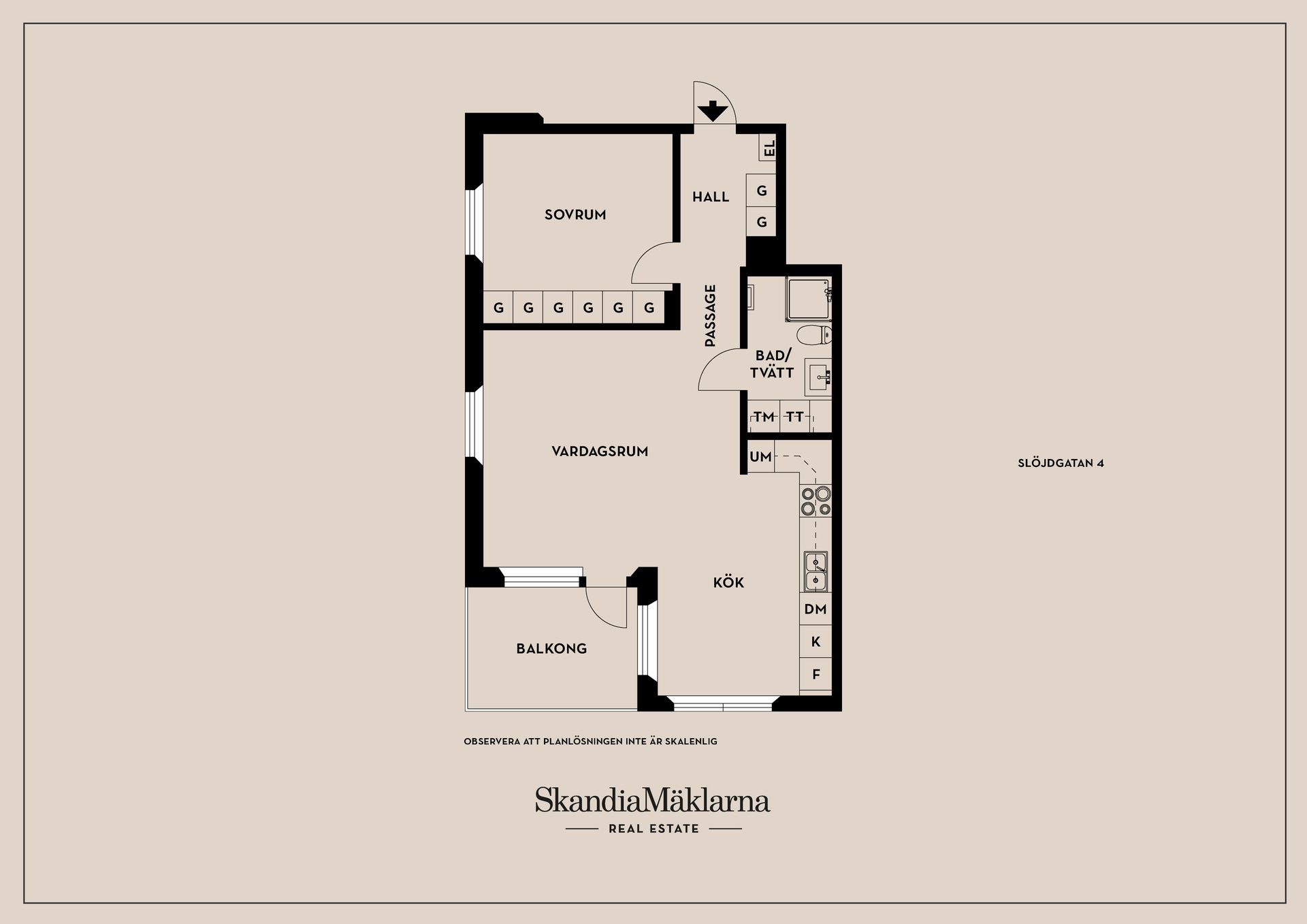 Bostadsrätt, Slöjdgatan 4, Övre Vasastaden, Linköping