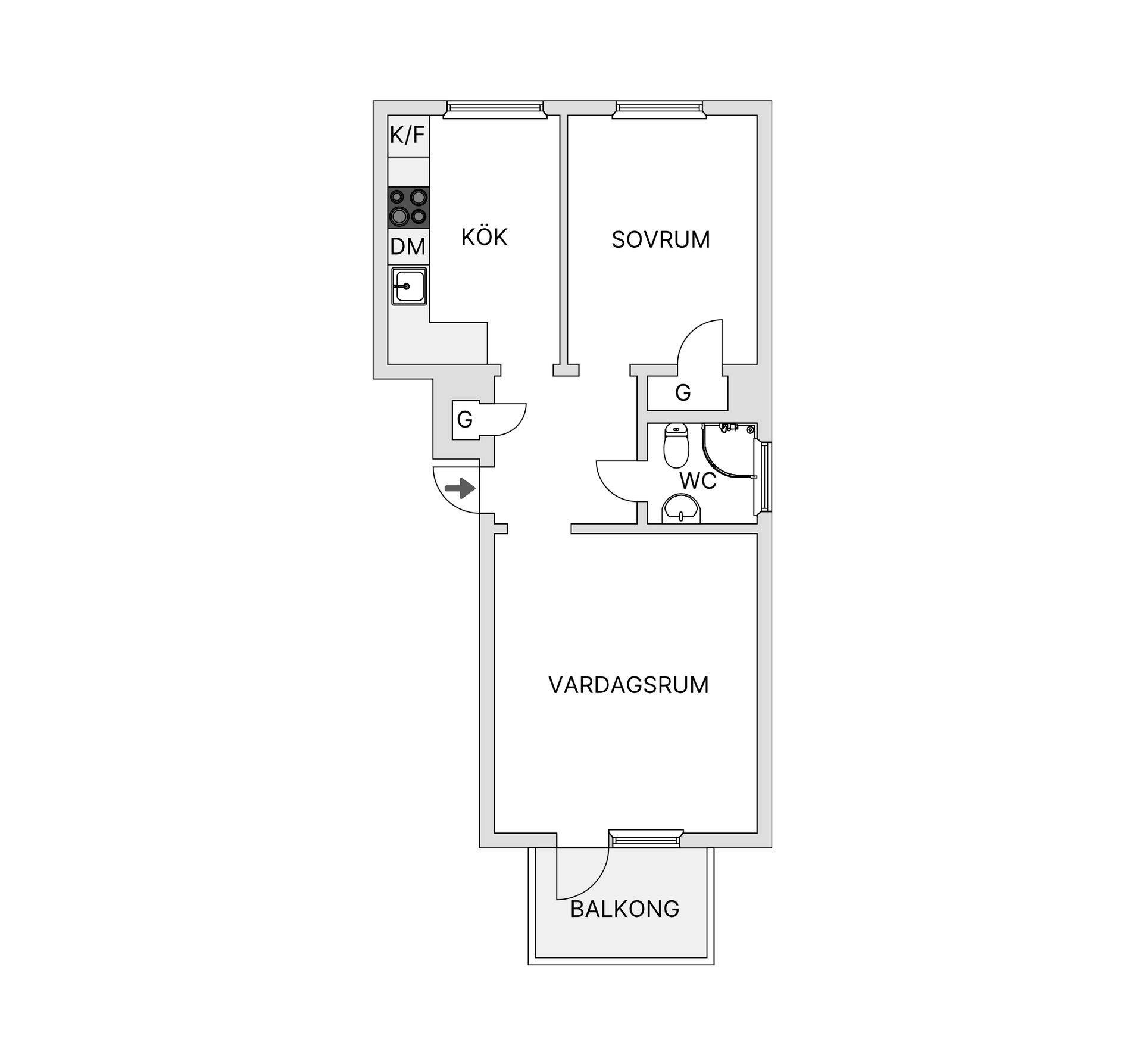 Bostadsrätt, Oterdahlsgatan 3C, Centrala Hisingen Tolered, Göteborg