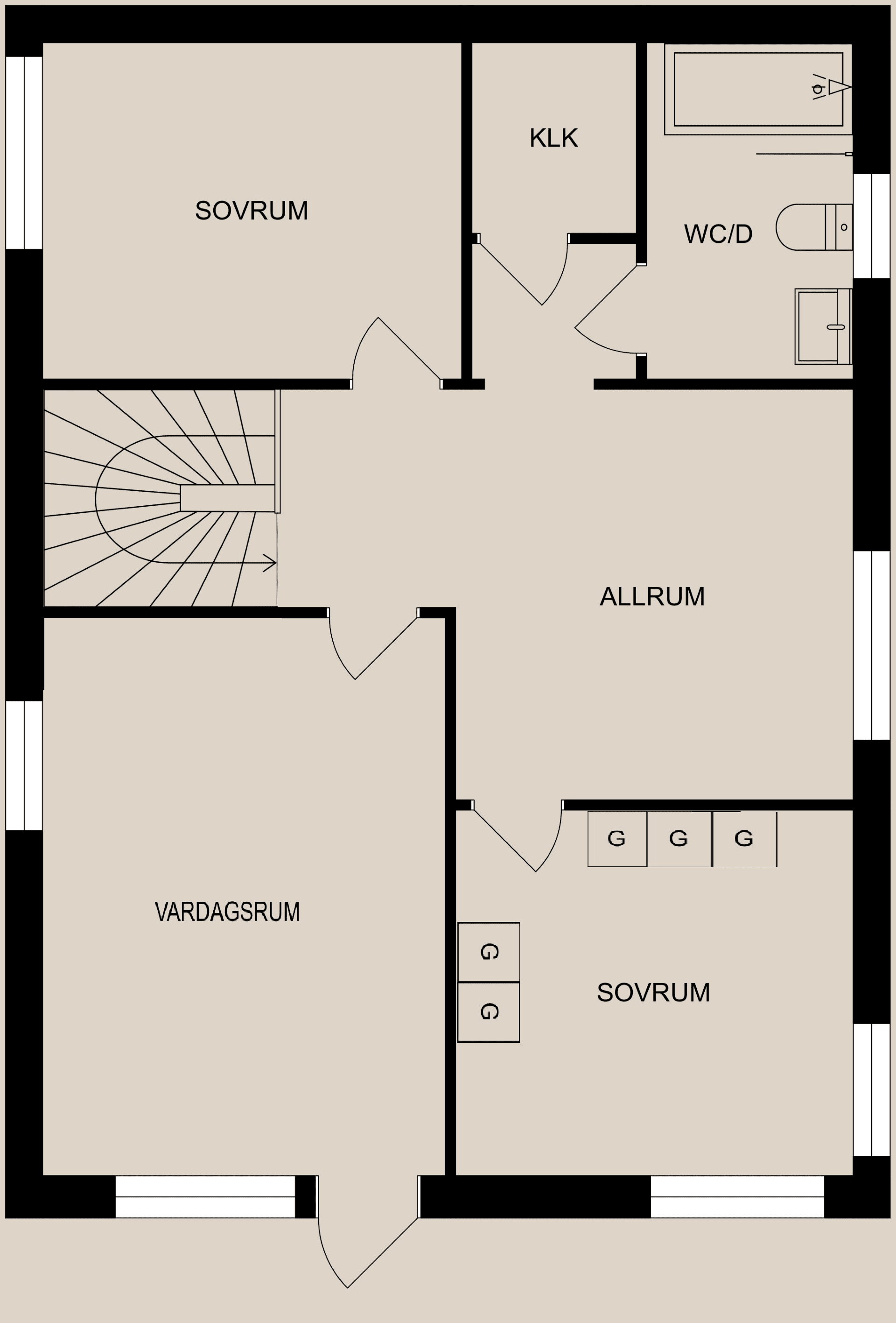 Radhus, Solstensvägen 19, Kimstad Kyrkby, Norrköping