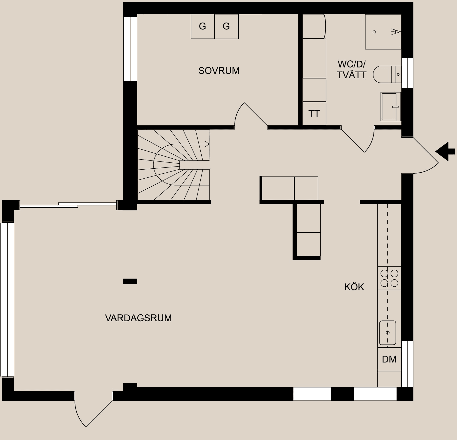 Radhus, Solstensvägen 19, Kimstad Kyrkby, Norrköping