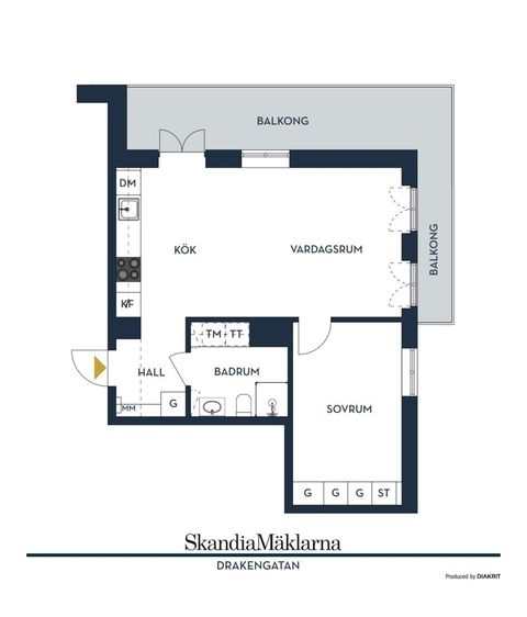 Bostadsrätt, Drakengatan 1, våning 5 av 5, Barkarbystaden, Järfälla