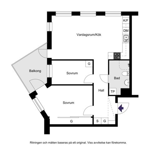 Bostadsrätt, Nybohovsbacken 35D, 3 tr!, Liljeholmen, Stockholm