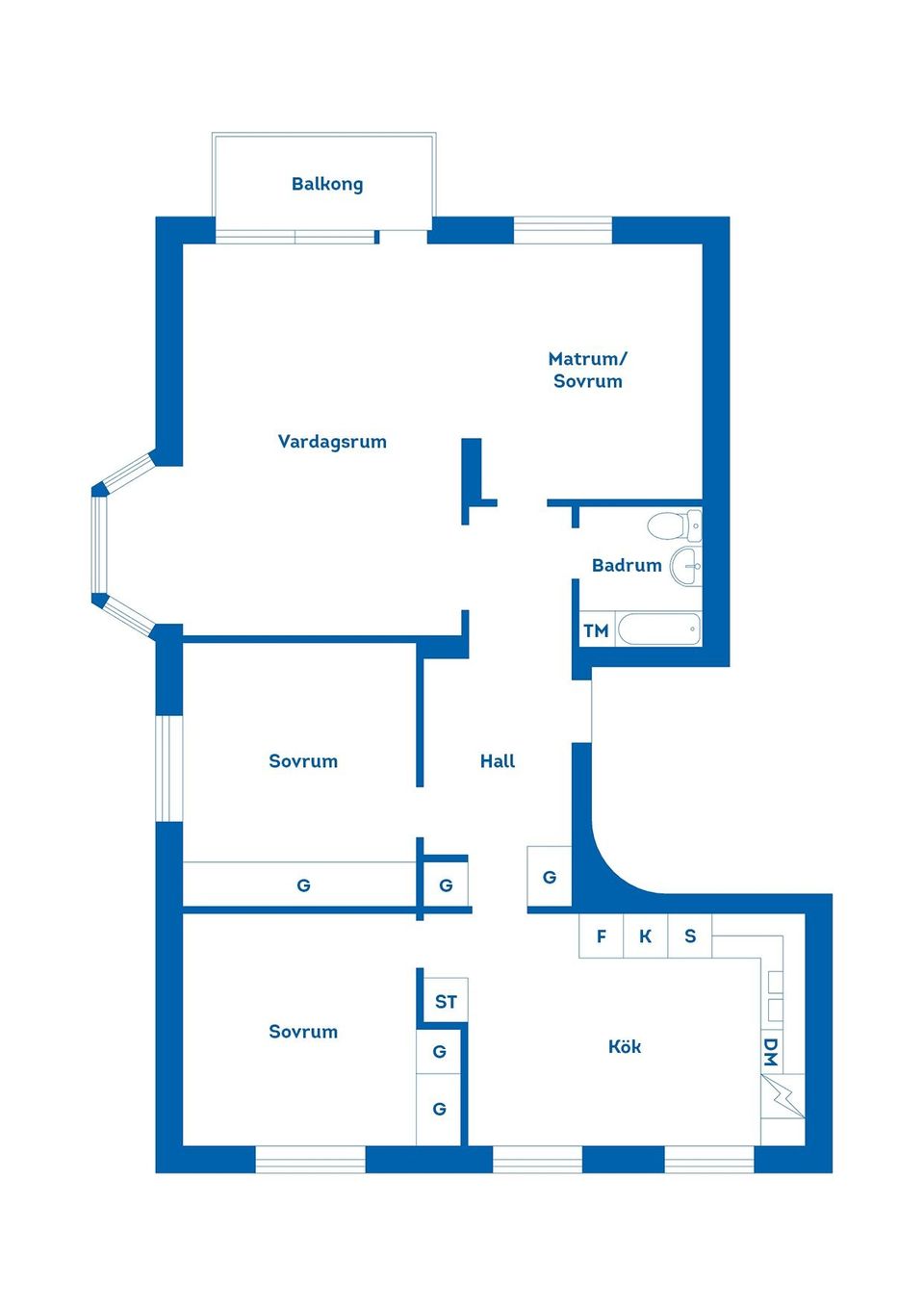 Bostadsrätt, Norra Kyrkogatan 36B, Norrstaden, Härnösand