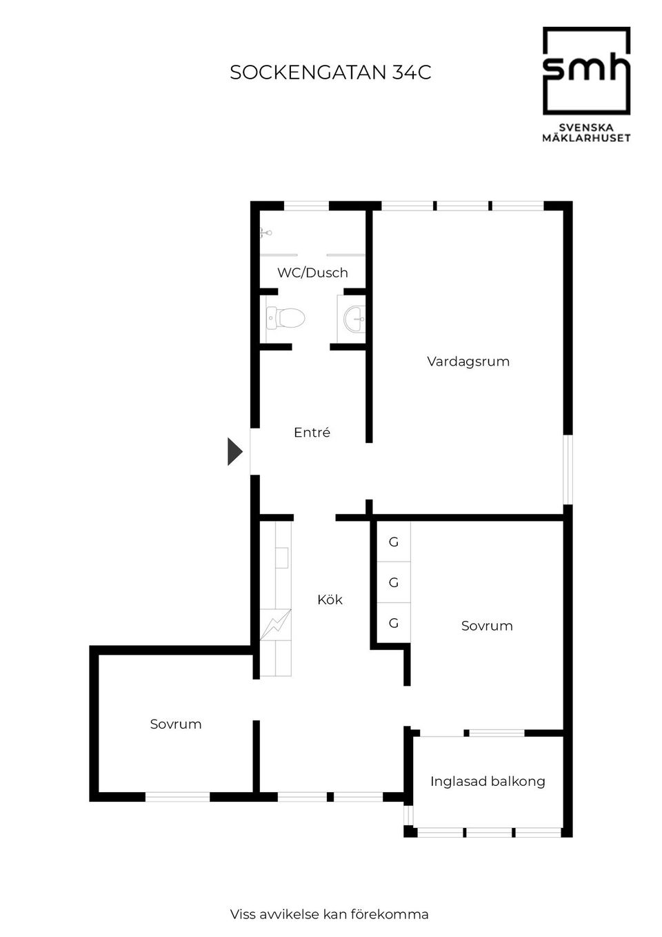 Bostadsrätt, Sockengatan 34C, Rosengården, Helsingborg