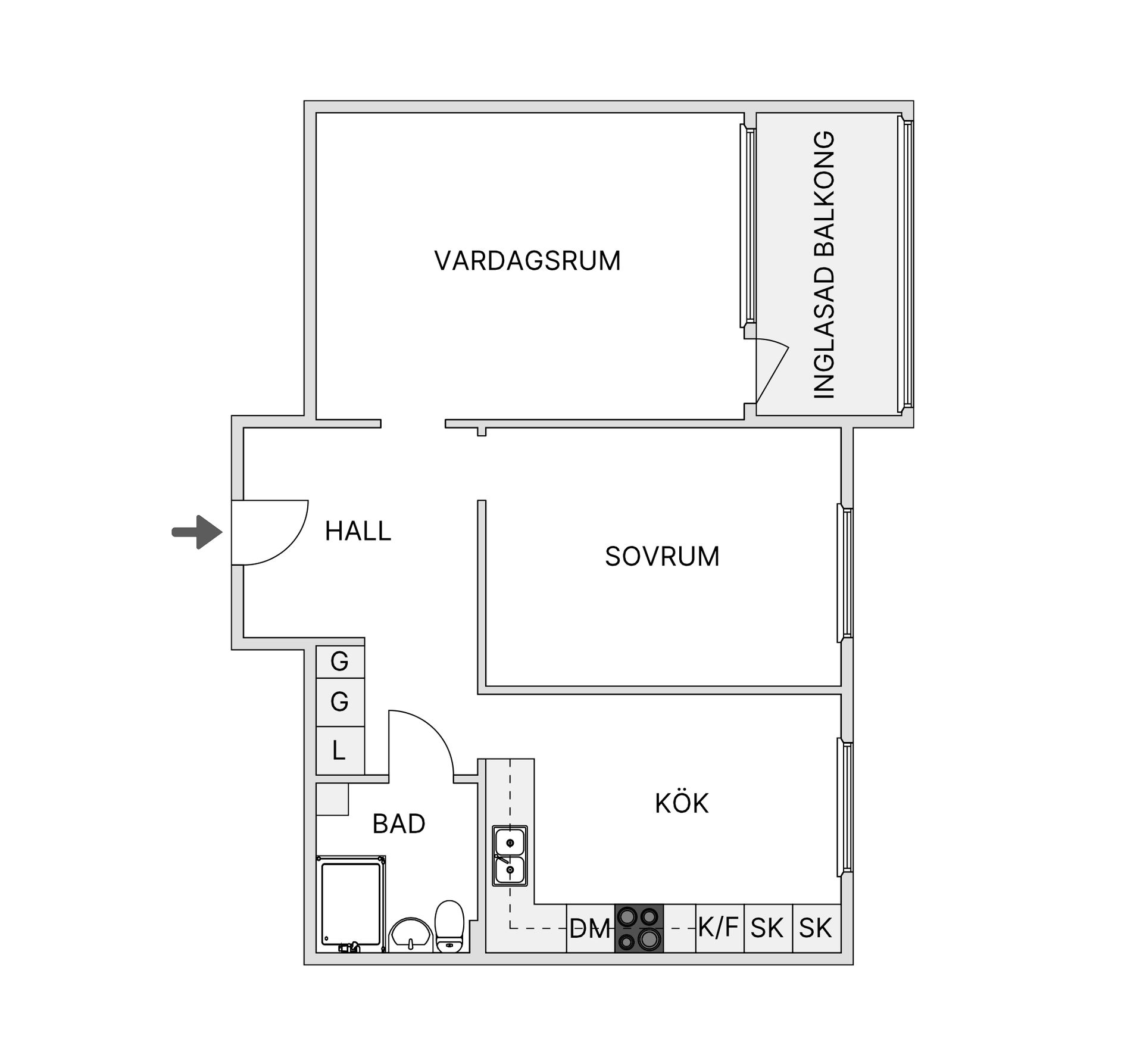 Bostadsrätt, Hemmansvägen 18, Centralt Öster, Halmstad
