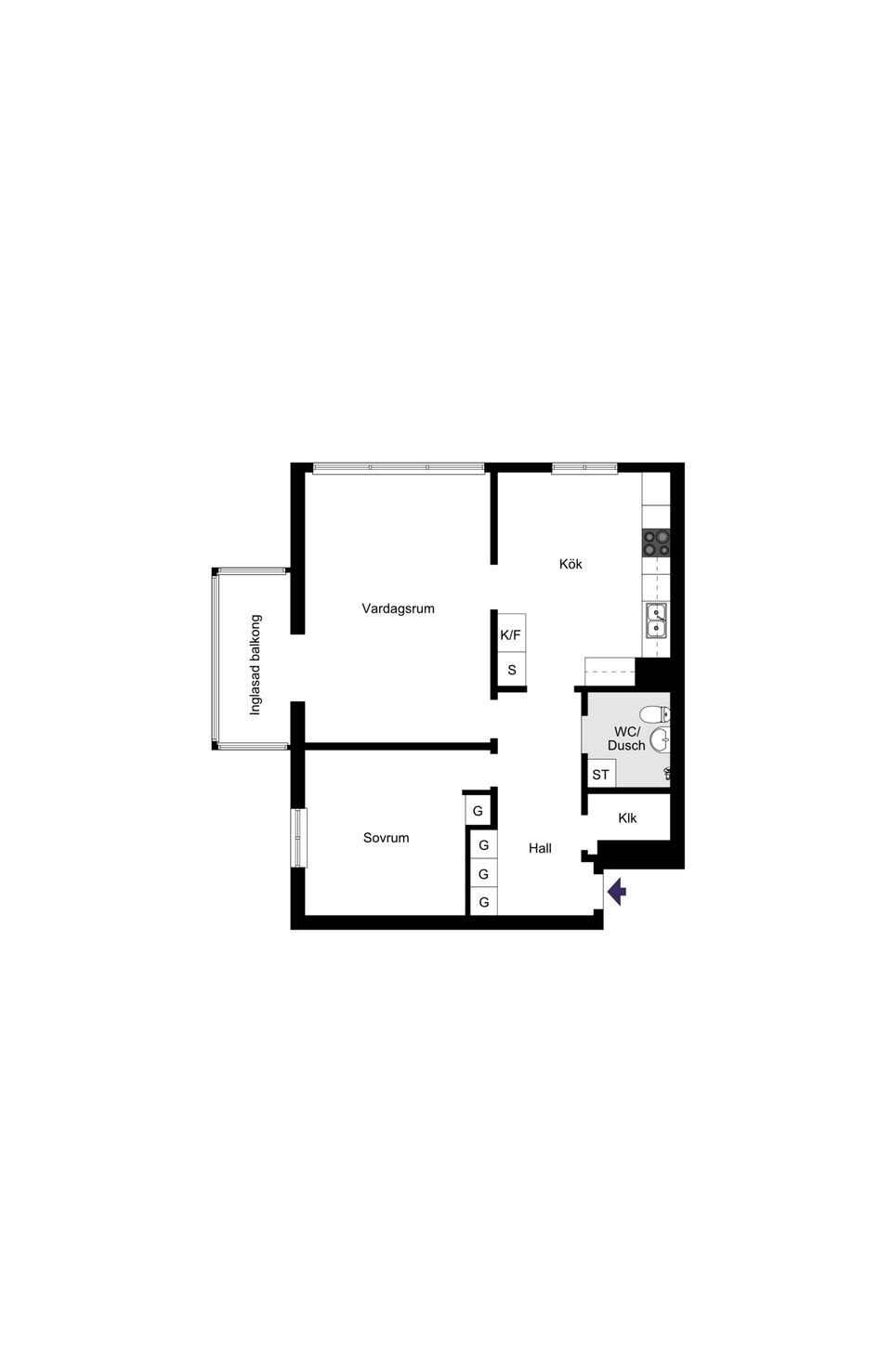 Bostadsrätt, Edinsvägen 2, Ektorp, Nacka
