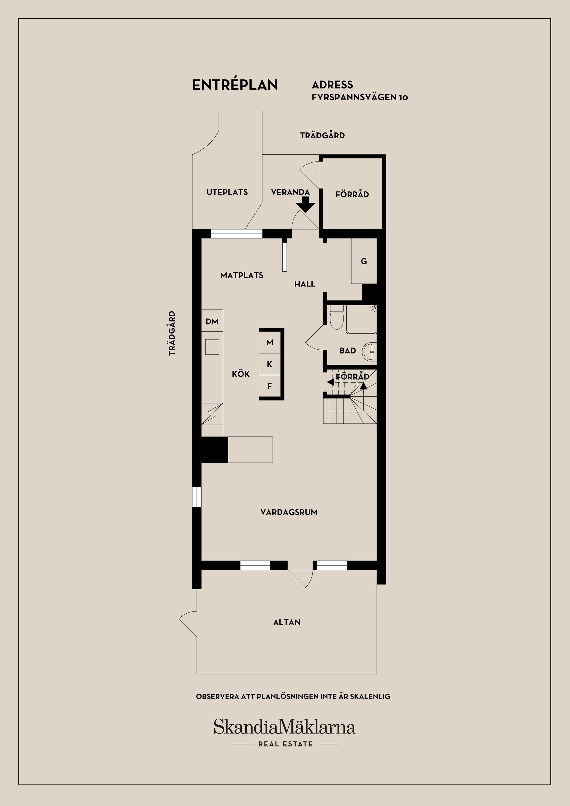 Radhus, Fyrspannsvägen 10, Jarlaberg, Nacka