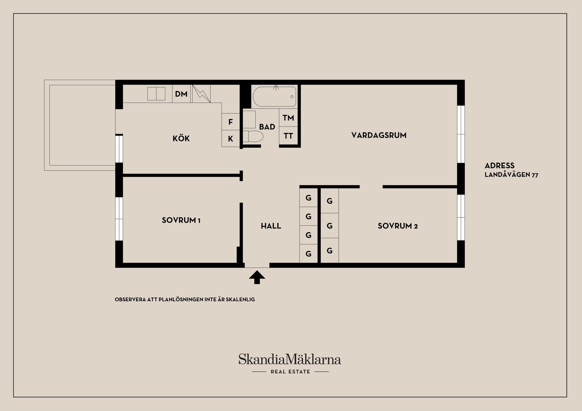 Bostadsrätt, Landåvägen 77, Jarlaberg, Nacka