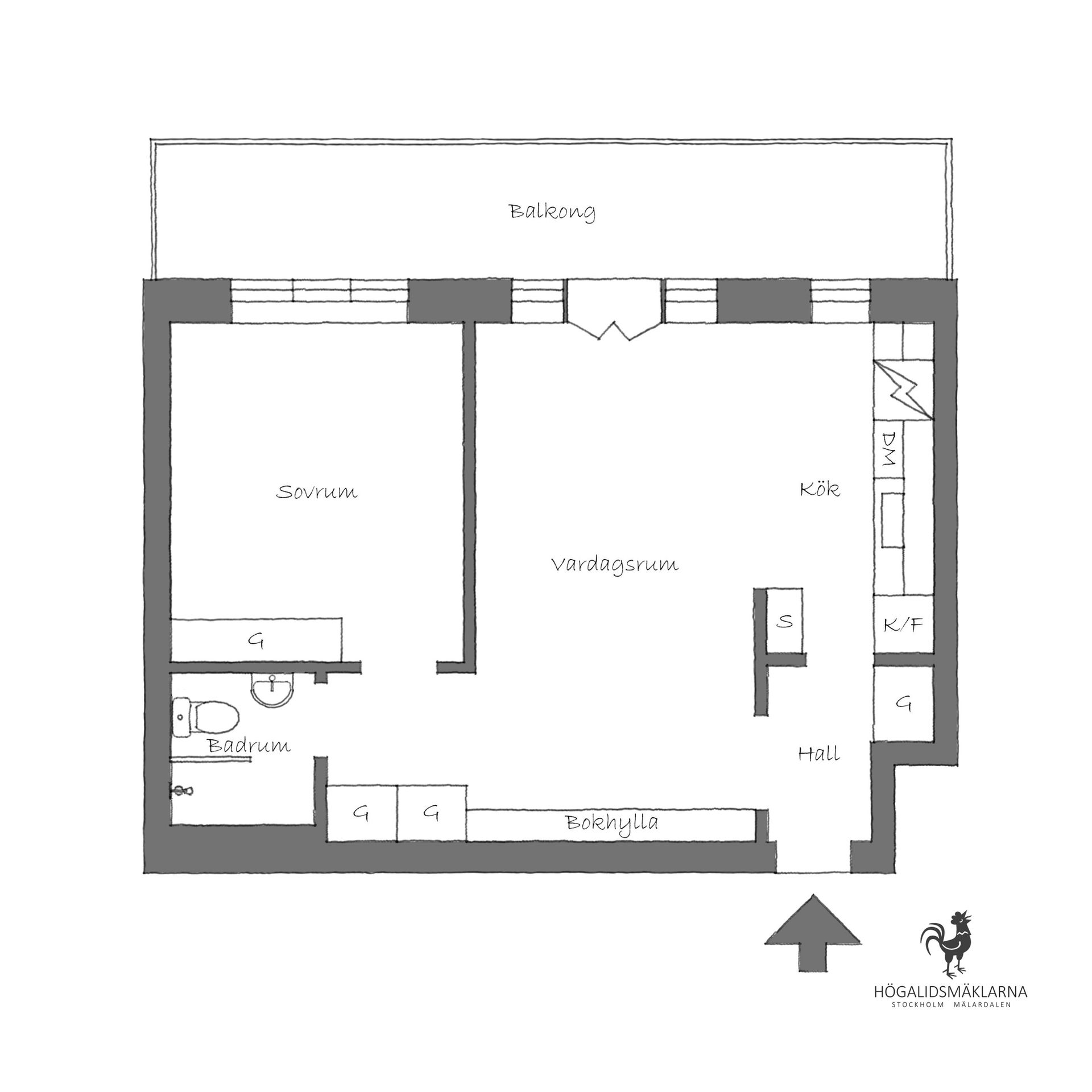 Bostadsrätt, Lundagatan 36E, Södermalm Skinnarviksberget Högalid, Stockholm