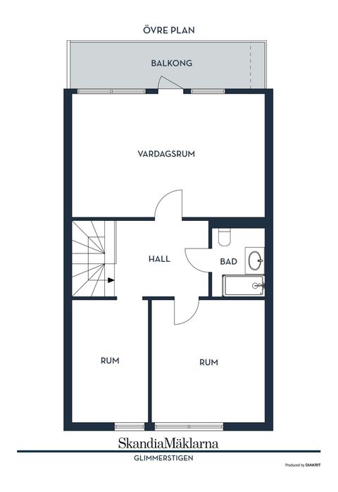 Radhus, Glimmerstigen 23, Lillsjön - Kungsängen, Upplands-Bro