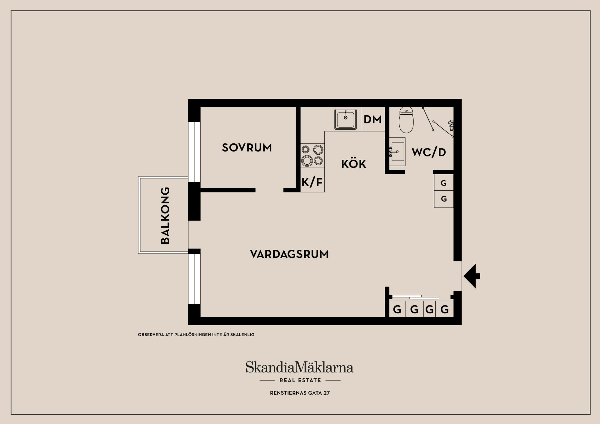 Bostadsrätt, Renstiernas Gata 27, Stockholm Södermalm, Stockholm