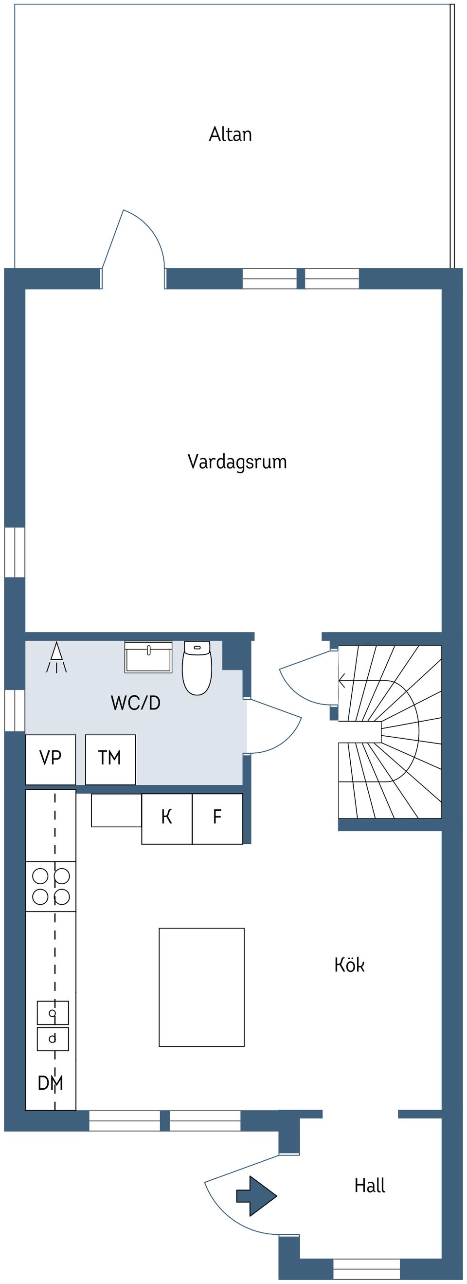 Radhus, Timmervägen 19C, Dammen, Strängnäs