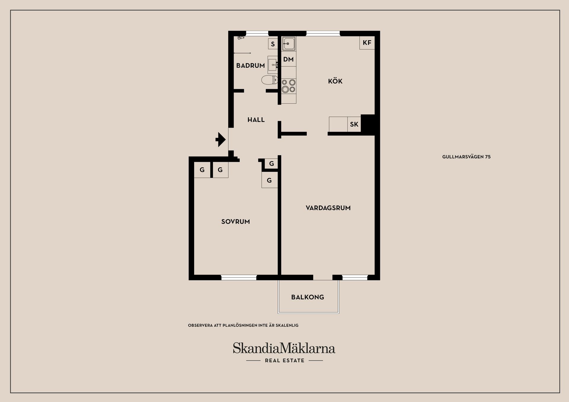 Bostadsrätt, Gullmarsvägen 75, Stockholm
