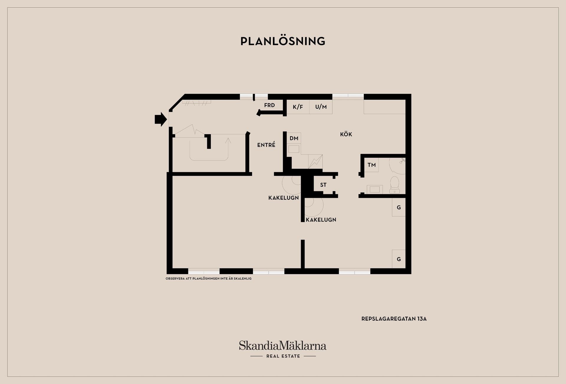 Bostadsrätt, Repslagaregatan 13A, Centralt Väster, Nyköping