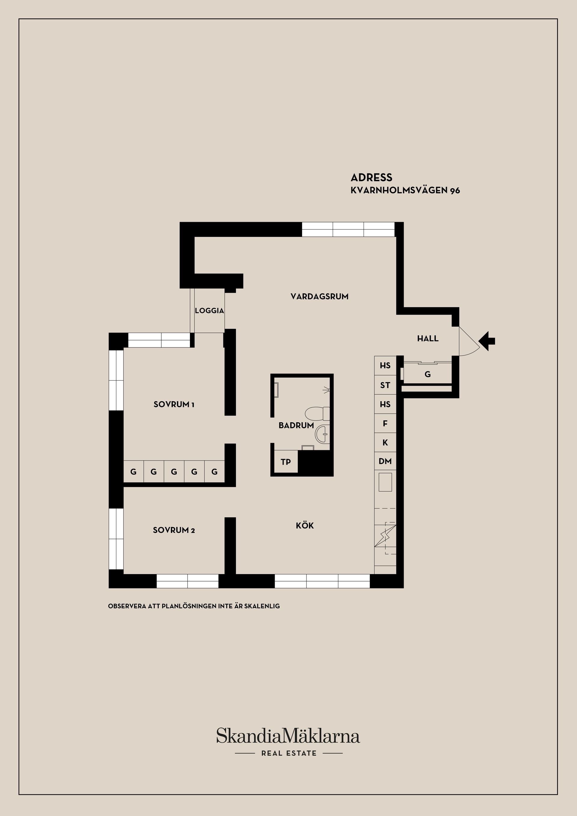 Bostadsrätt, Kvarnholmsvägen 96, Kvarnholmen, Nacka