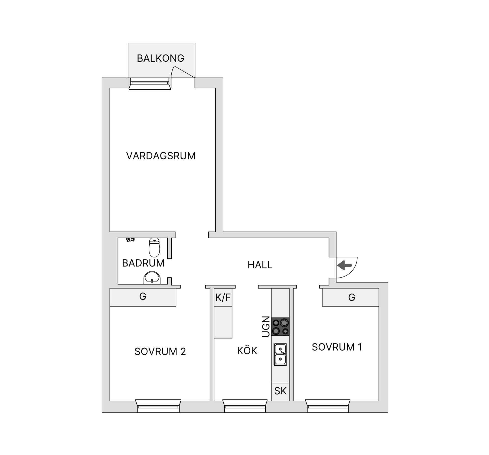 Bostadsrätt, Fjällgatan 58B, Tullen, Borås