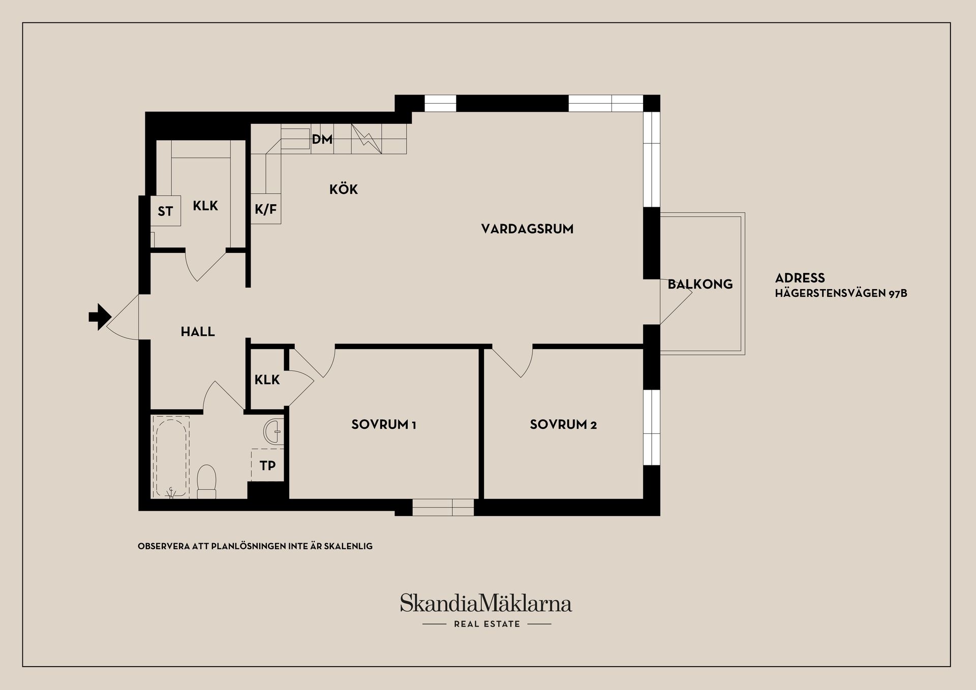 Bostadsrätt, Hägerstensvägen 97B, Aspudden, Stockholm