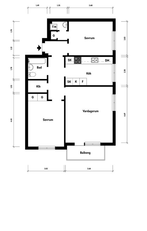 Bostadsrätt, Höjdgatan 12, Centrala Nynäshamn, Nynäshamn