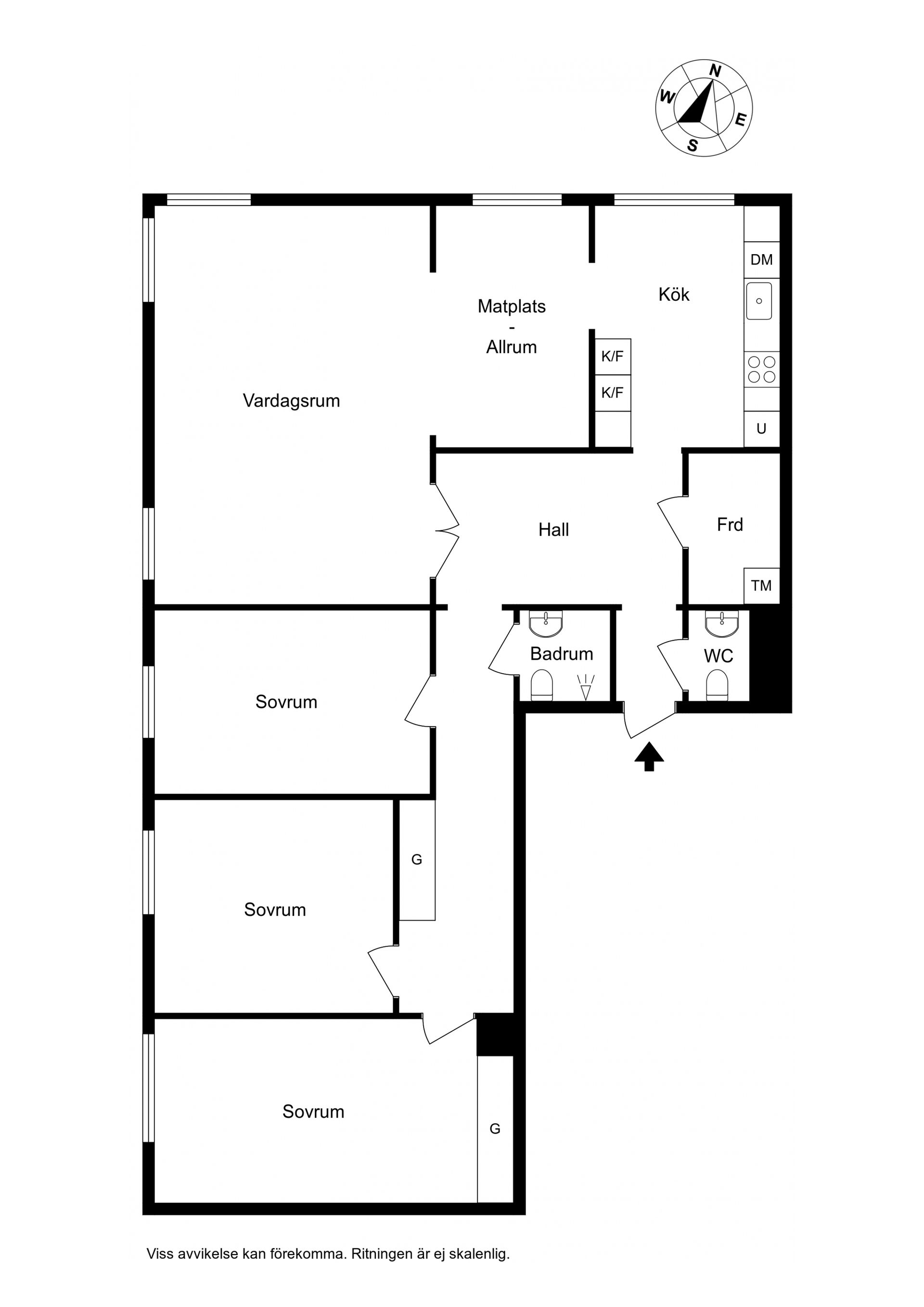 Bostadsrätt, Västra Vallgatan 35A, Centrum, Varberg