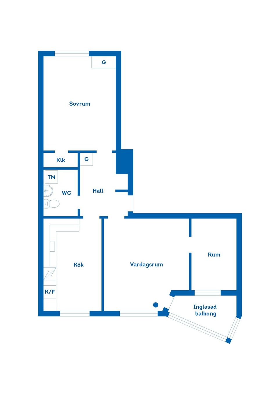 Bostadsrätt, Södra Kansligatan 32, Söder, Gävle