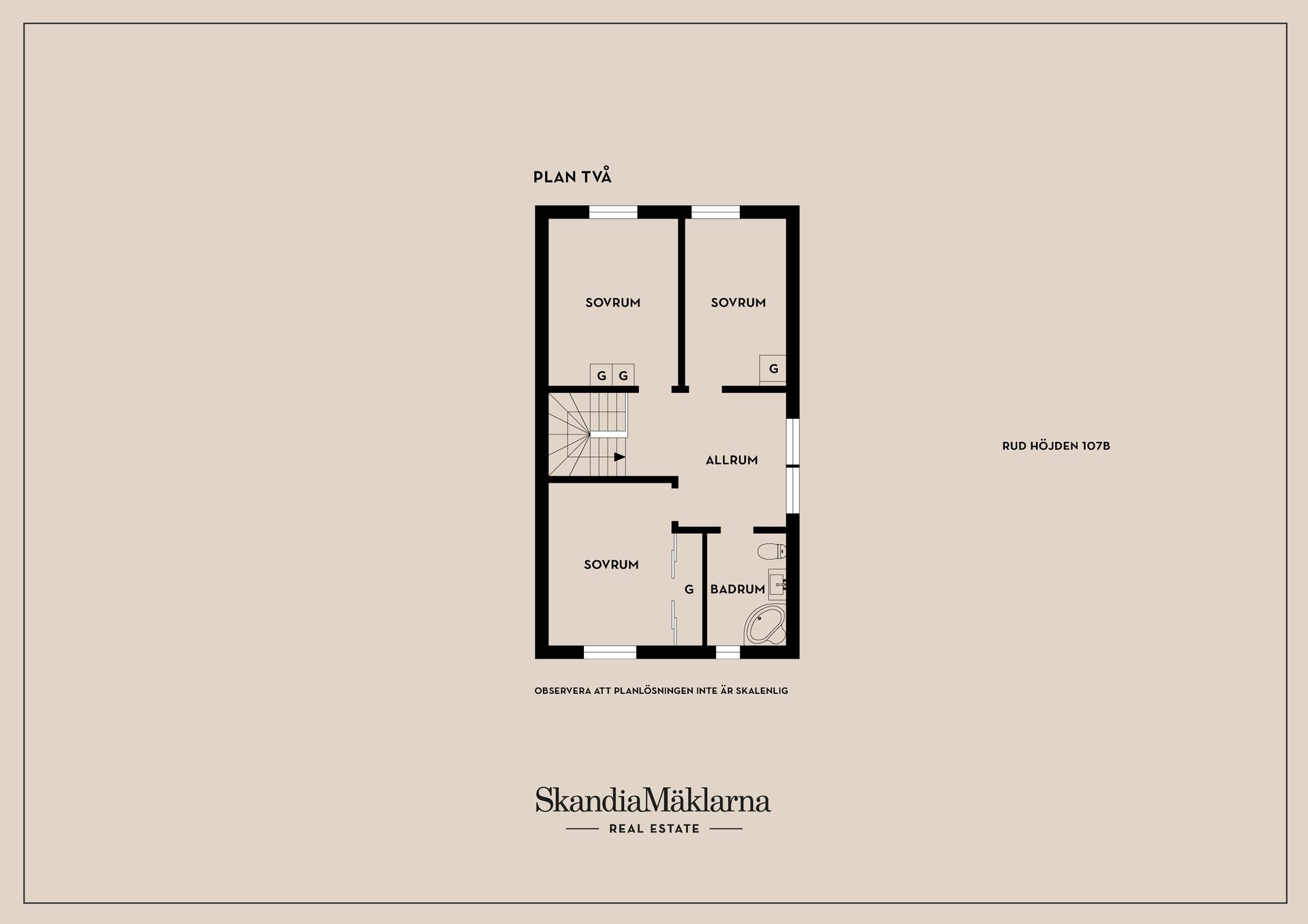 Radhus, Rud Höjden 107B, Hammarö