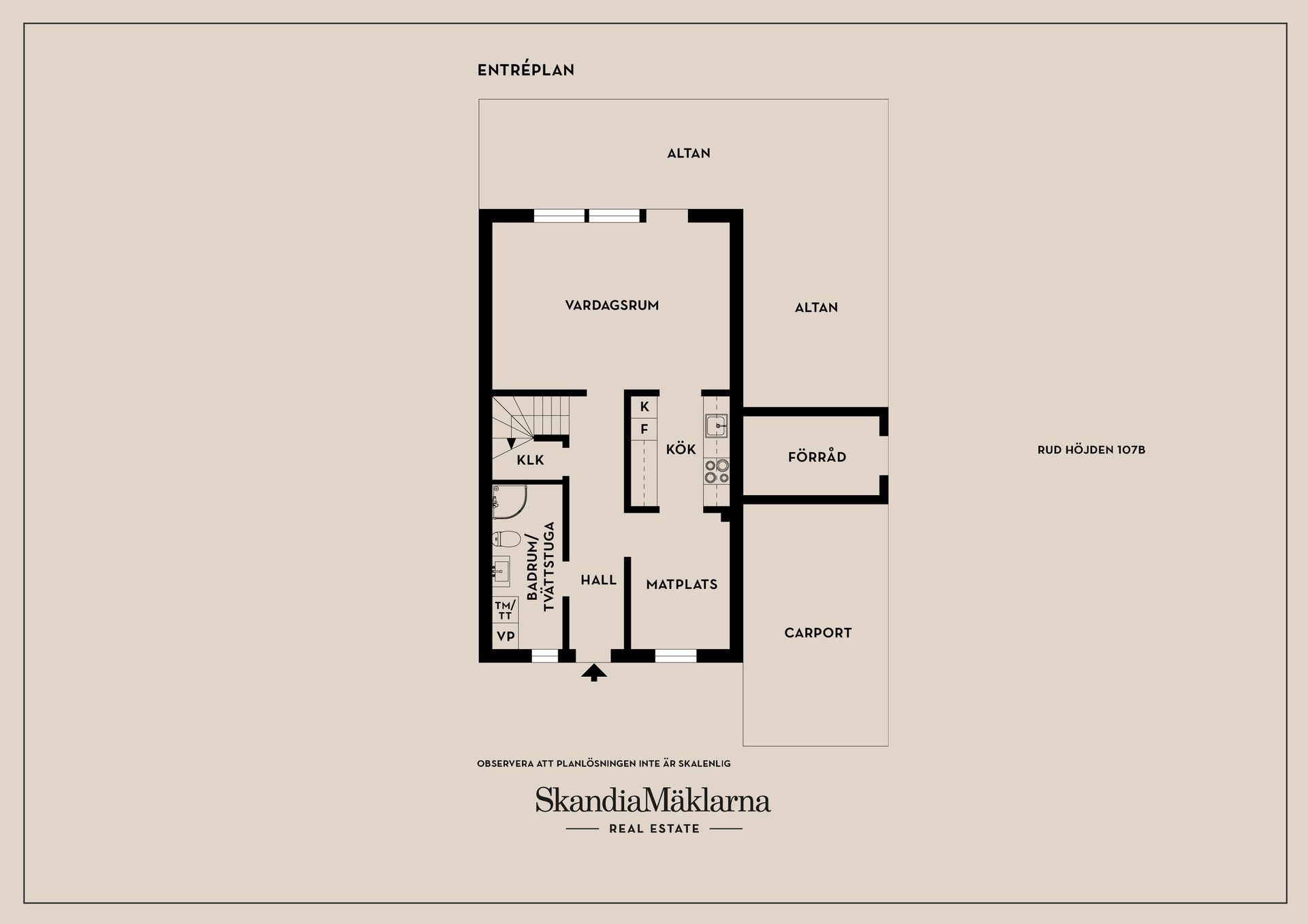 Radhus, Rud Höjden 107B, Hammarö