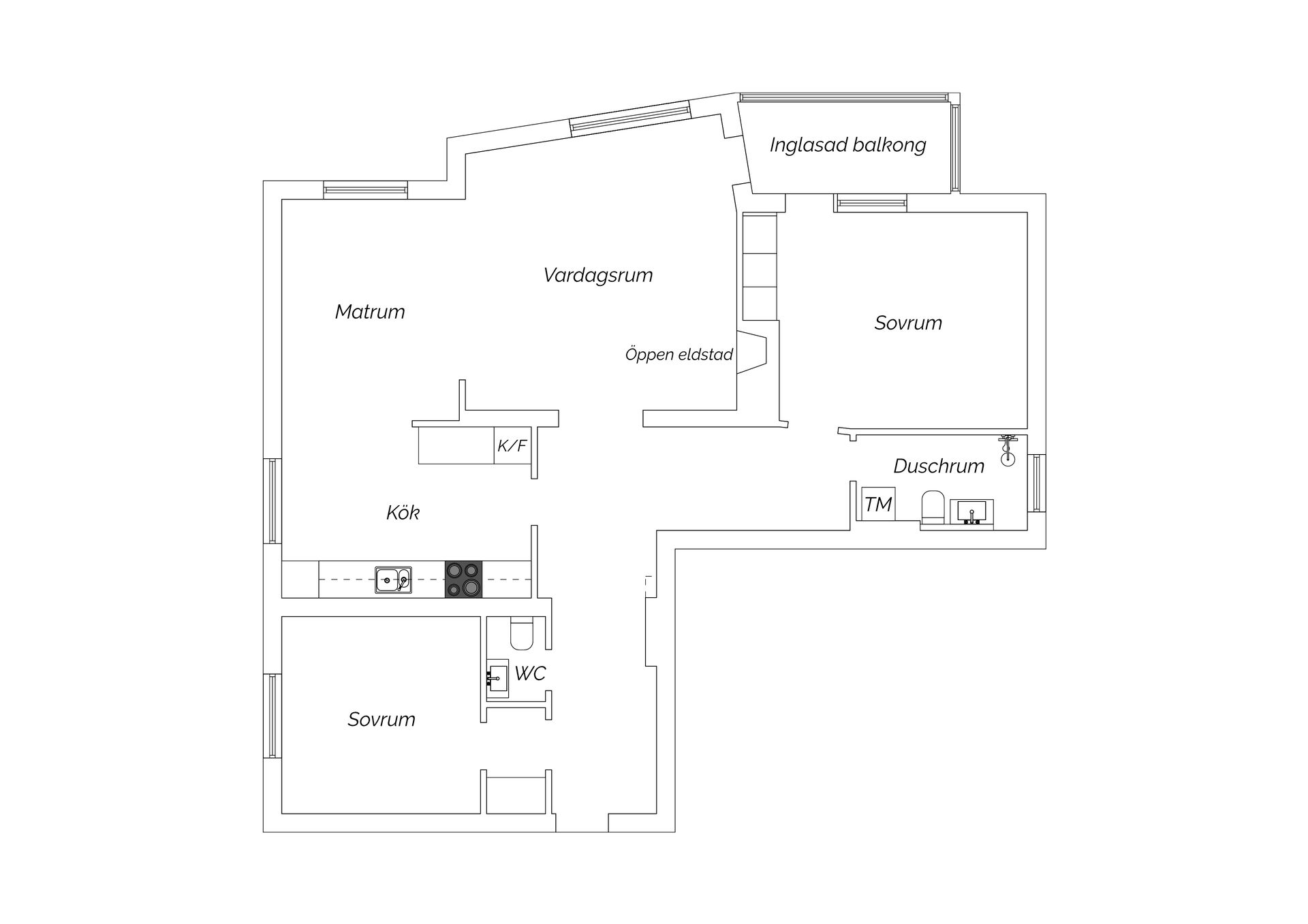 Bostadsrätt, Eriksbergsgränd 5 c, Centrum, Härnösand