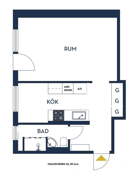 Bostadsrätt, Hallonvägen 26, Kungsängen/Tibble, Upplands-Bro